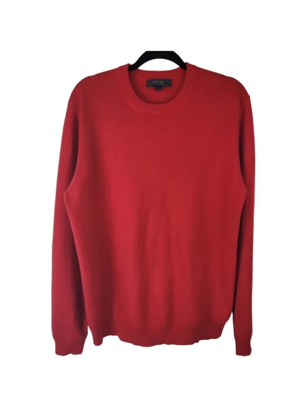 ✅ Express Men’s 100% cashmere crew neck pullover sweater red size L